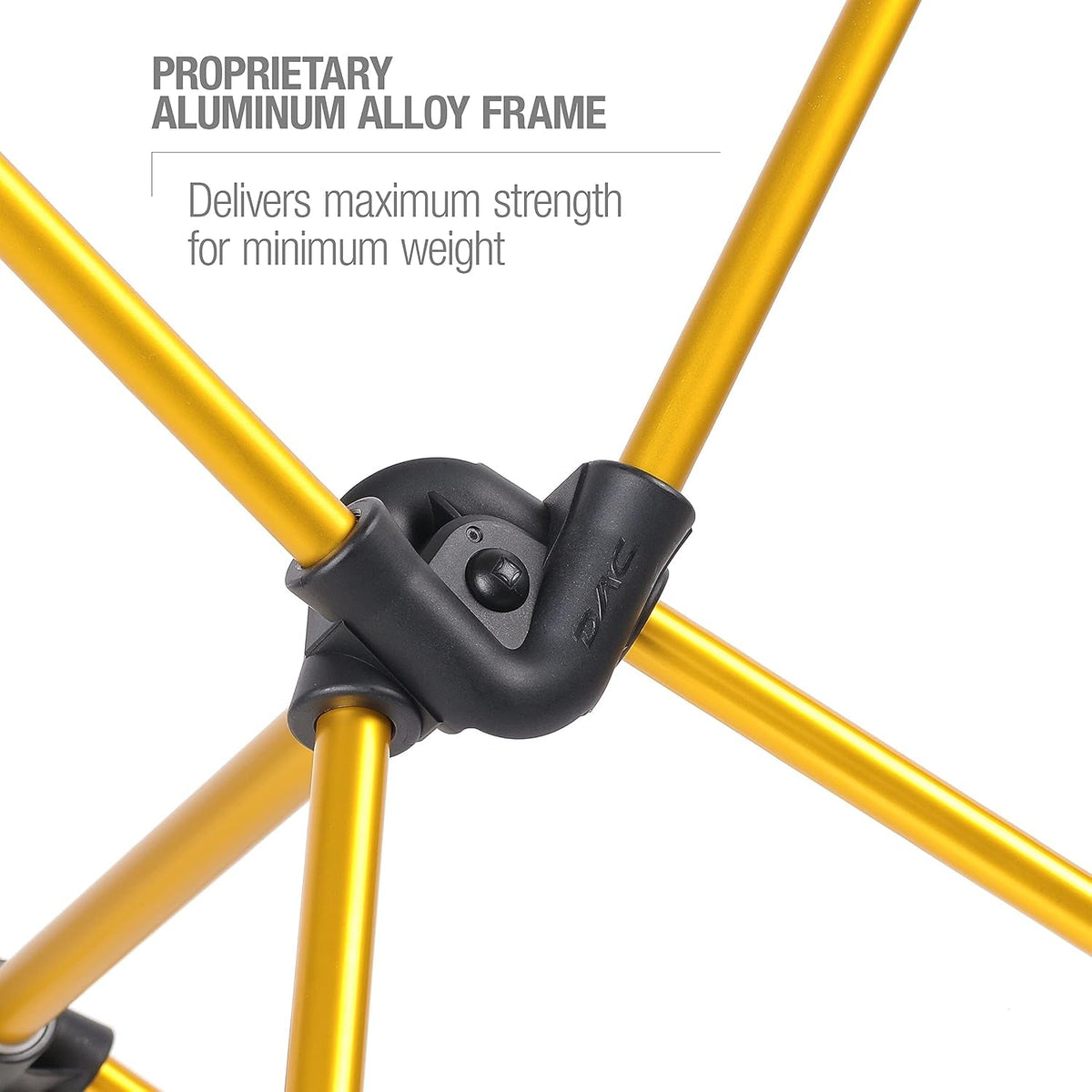 Chair One Original Lightweight, Compact, Collapsible Camping Chair, Black/Golden Yellow