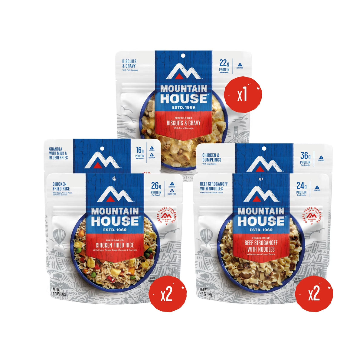 3-Day Emergency Food Supply, Freeze-Dried Survival & Emergency Food, 18 Servings