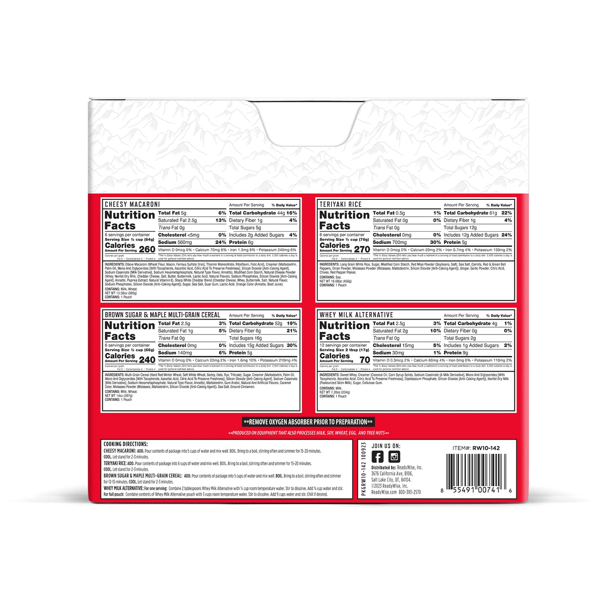72-Hour Emergency Food Supply Freeze-Dried 30 Servings 25-Year Shelf Life 3 Lbs 2.85 Oz