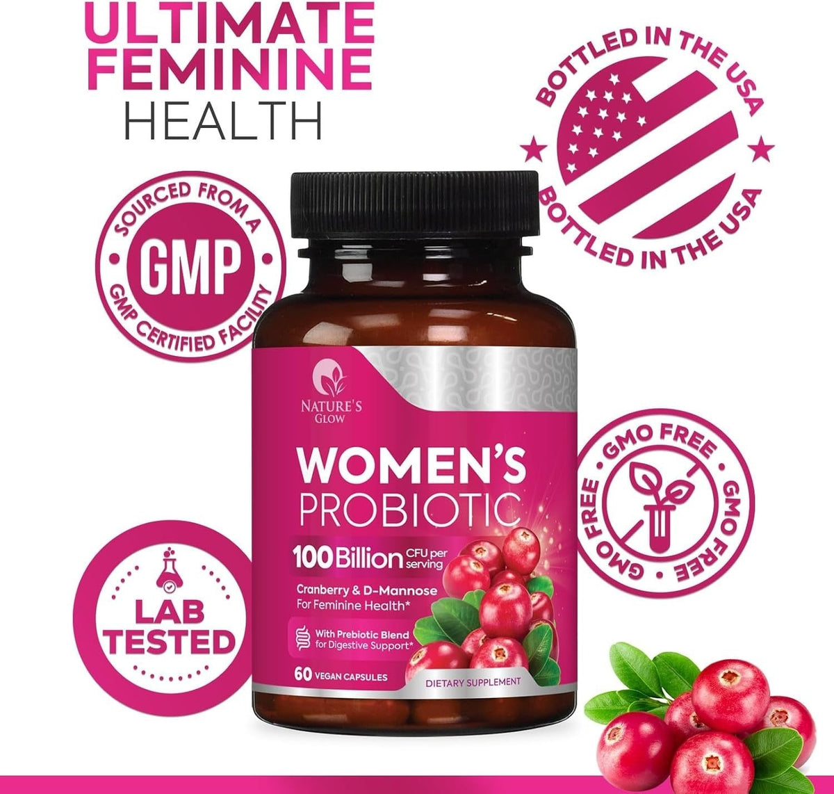 Probiotics for Women - for Digestive Health, Immune Support, & Vaginal Health