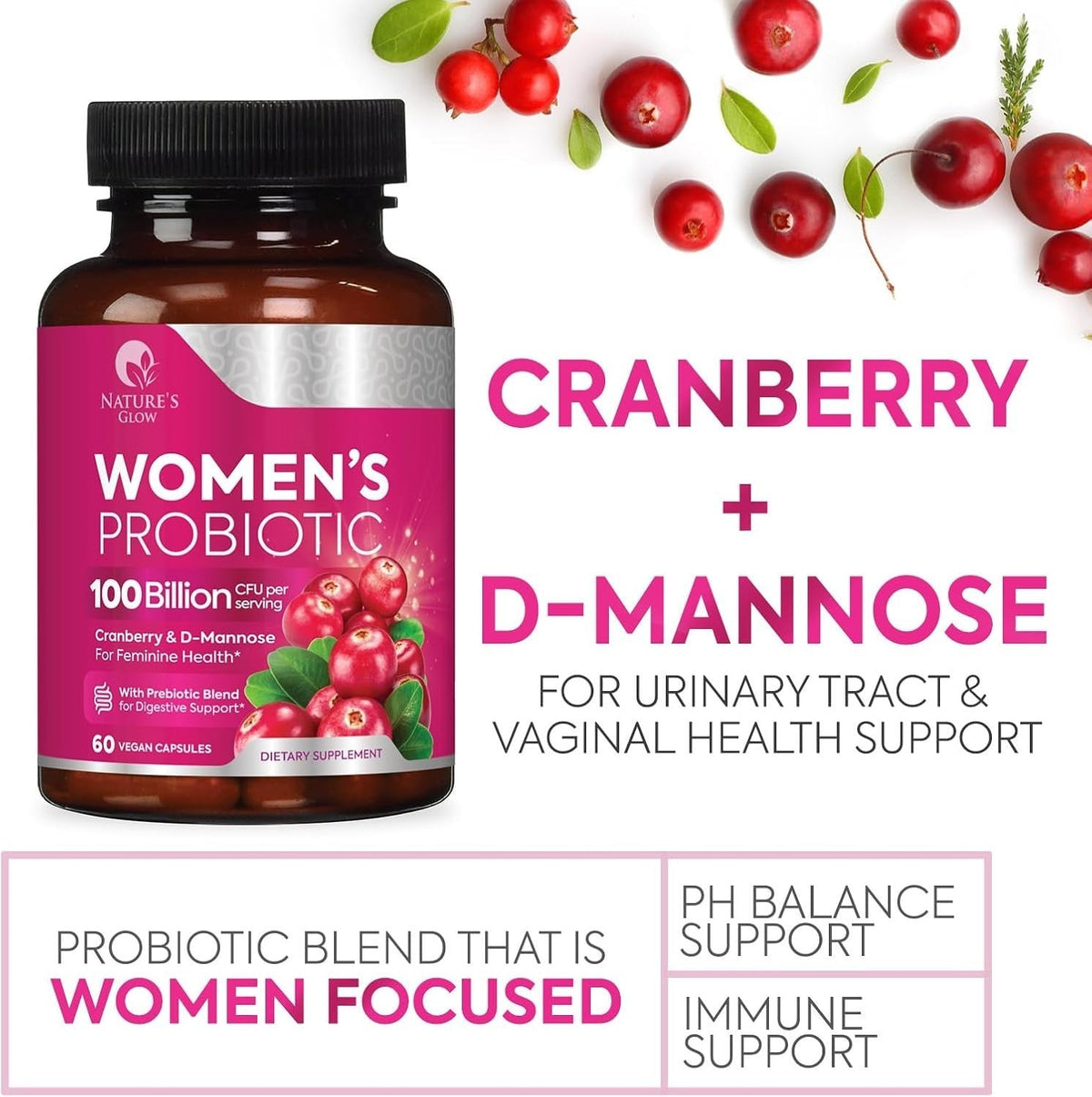 Probiotics for Women - for Digestive Health, Immune Support, & Vaginal Health
