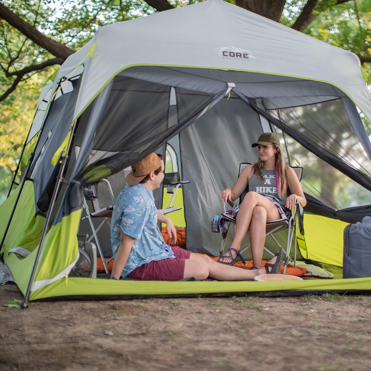 Core 9 Person Instant Cabin Tent - 14' X 9', Green (40008)