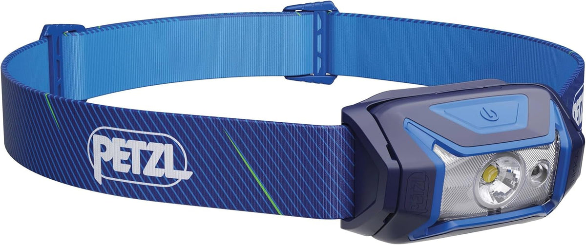 PETZL Tikka Headlamp - Blue | Compact, 350 Lumen Light with Red Lighting, for Hiking, Climbing, Running, & Camping