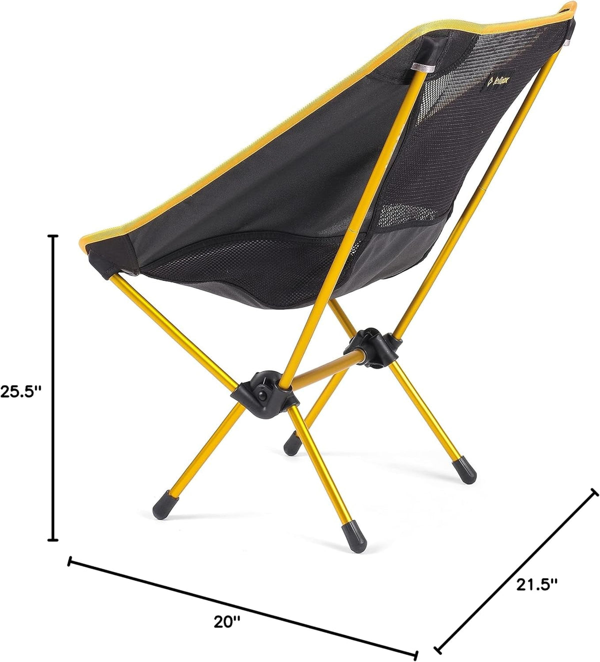 Chair One Original Lightweight, Compact, Collapsible Camping Chair, Black/Golden Yellow
