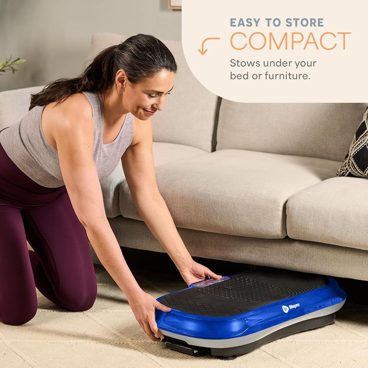 Waver Vibration Plate Exercise Machine with 99 Speeds & 10 Presets | Resistance Bands, Non-Slip Surface, 330 Lbs Capacity — Vibration Plate for Lymphatic Drainage, Body Toning, Full-Body Workout