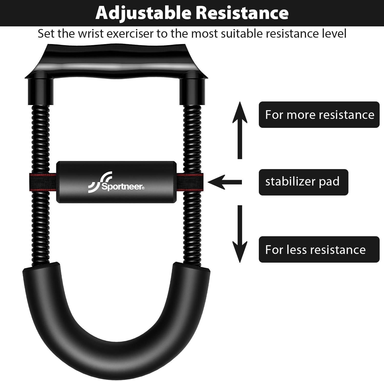 Forearm Strengthener Wrist Exerciser with Adjustable Tension | Improving Strength Forearm Wrist- Hand Developer Arm Grip Workout Strength Trainer Home Gym Workout for Starter and Pro