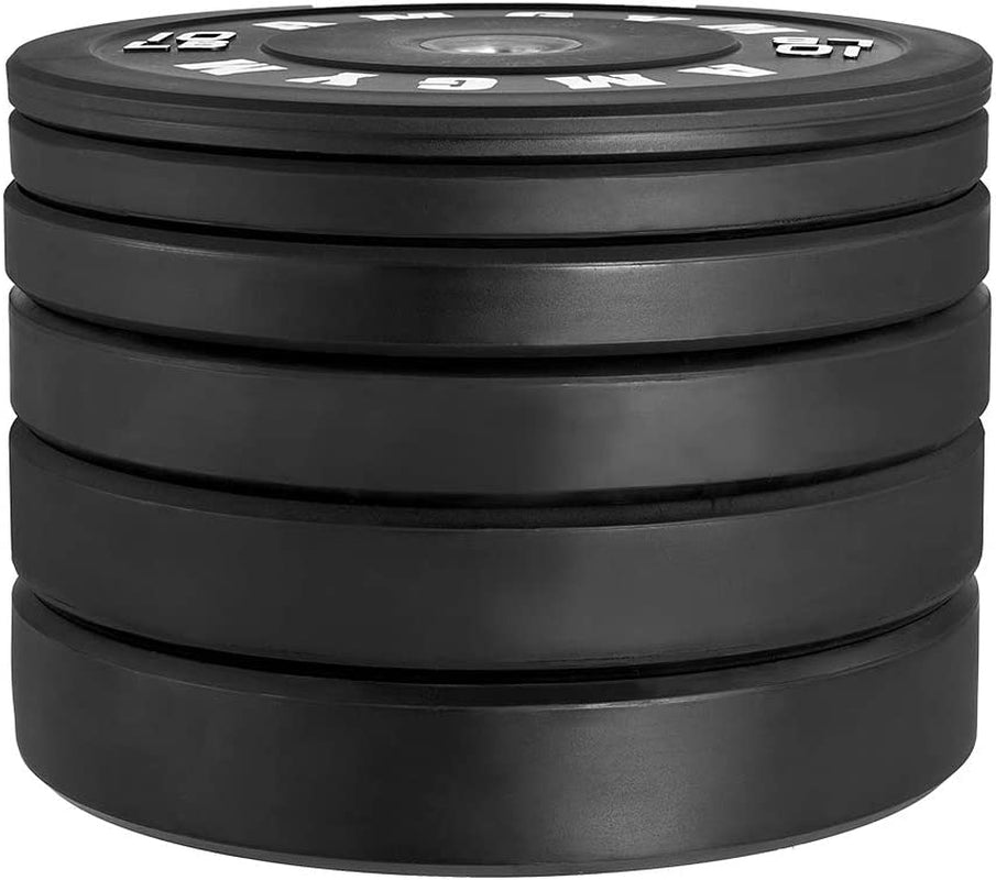 140-650Lb 2" Bumper Plate High Bounce Weight Plates Strength Training | 2" High Bounce Bumper Plates Set, Floor-Protective Weight Plates Set, Barbell Weights for Weight Lifting Home Gym