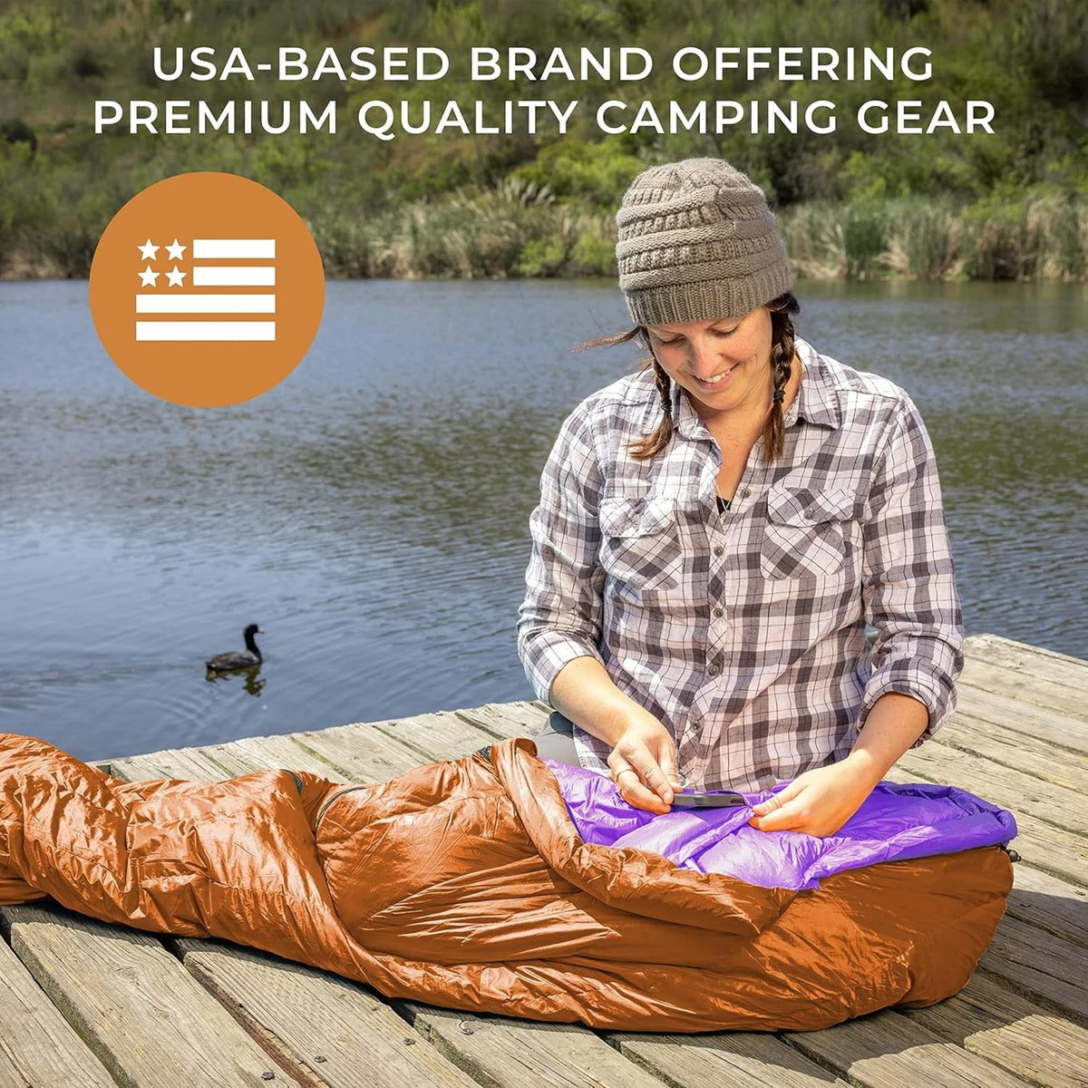 Eolus 30 F Hiking & Backpacking Sleeping Bag - 3 Season, 800FP Goose down Sleeping Bag - Ultralight - Blue/Lime Green - 87In - Long