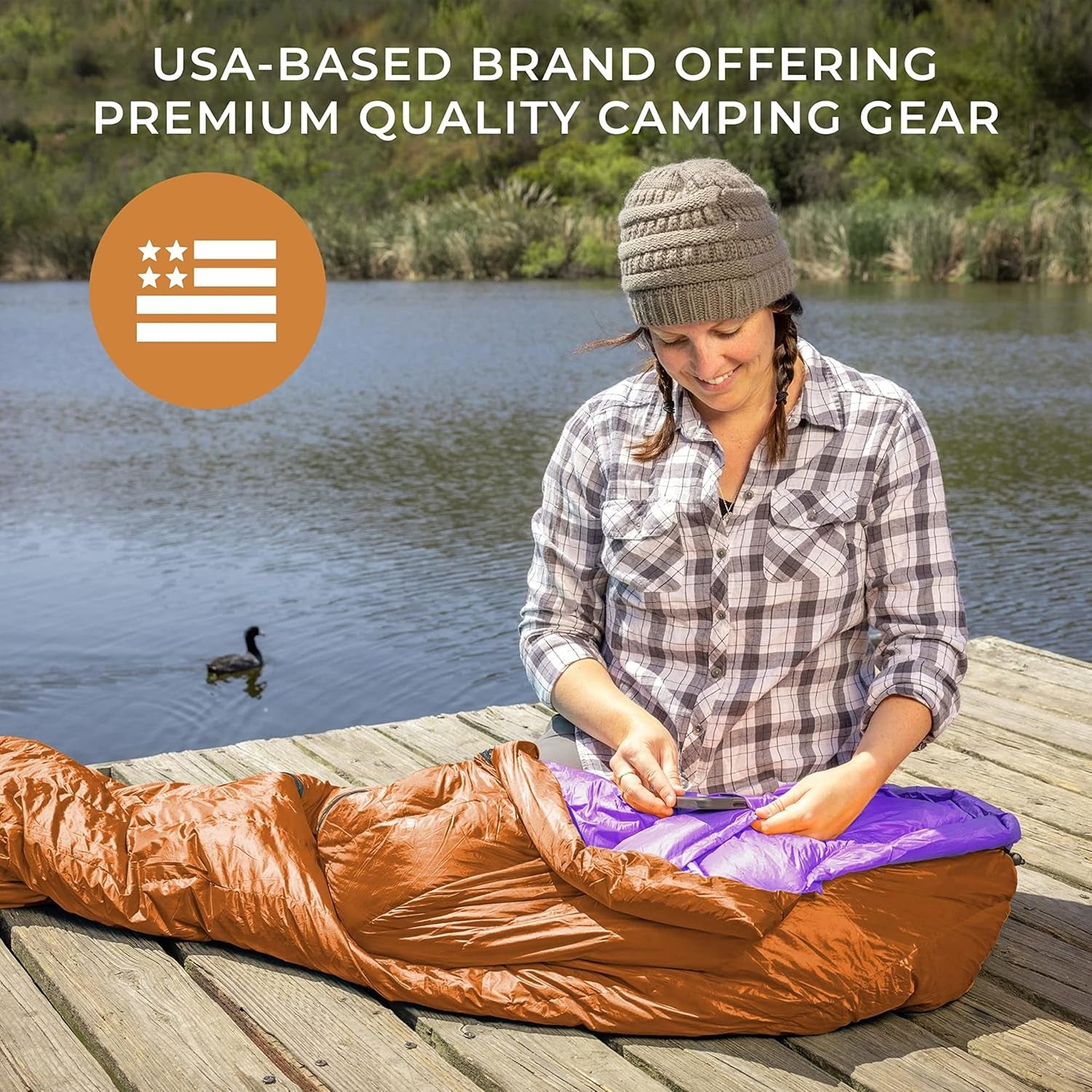 Eolus 30 F Hiking & Backpacking Sleeping Bag - 3 Season, 800FP Goose down Sleeping Bag - Ultralight - Blue/Lime Green - 87In - Long