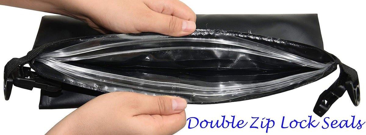 Lightweight Floating Dry Bag and Waterproof Phone Case Set, Double Zip-Lock Dry Sack for Water Sports, Rafting, Beach and Camping