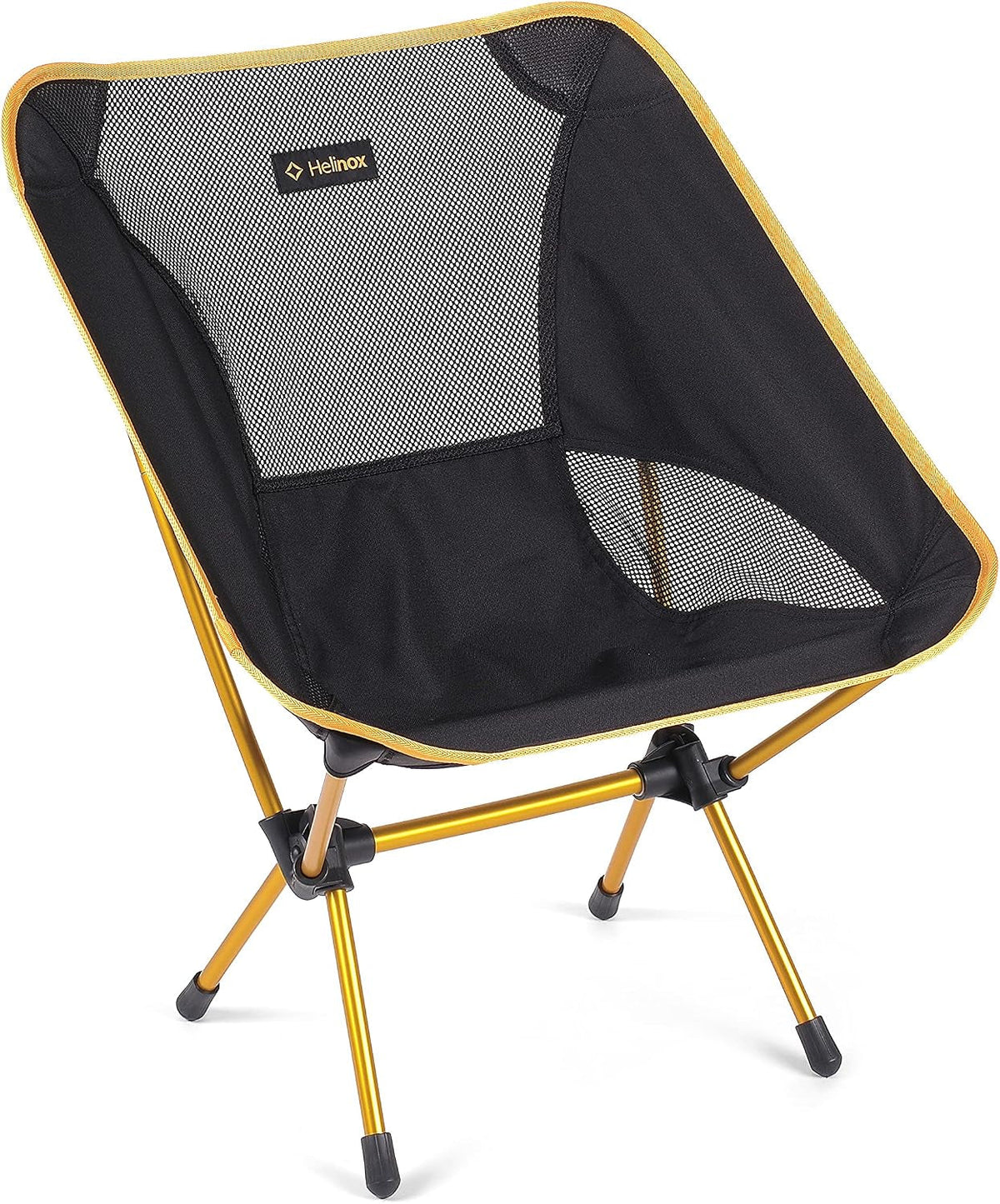 Chair One Original Lightweight, Compact, Collapsible Camping Chair, Black/Golden Yellow