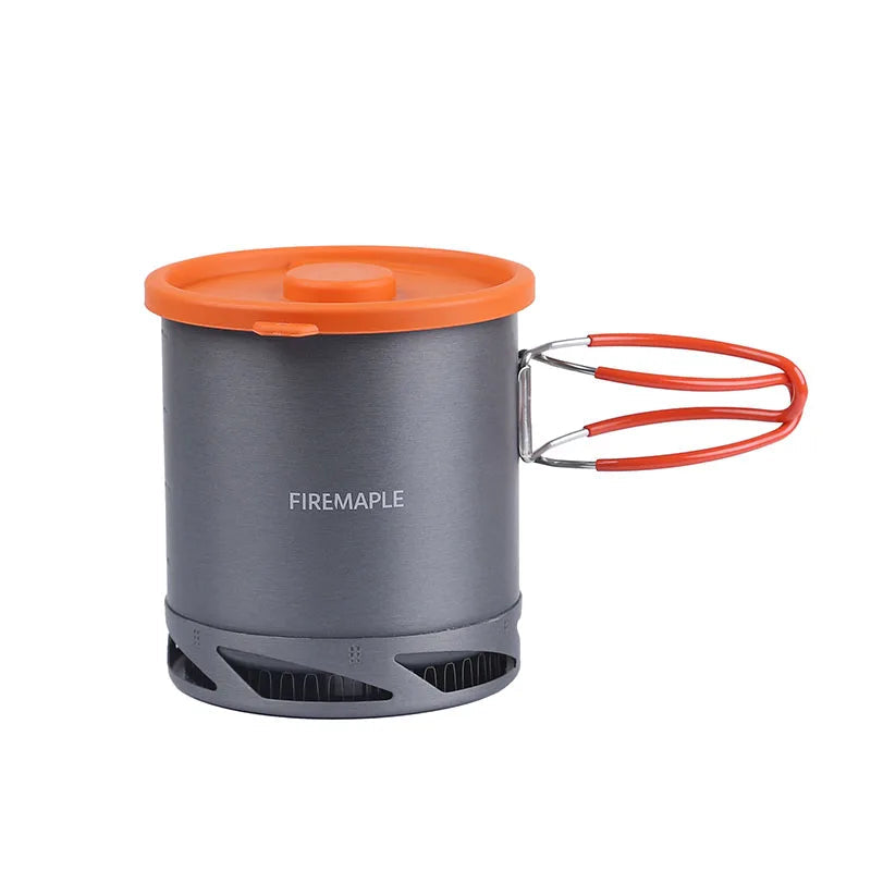 Fire Maple FMC-XK6 Heat Exchanger Pot 1L Foldable Cooking Pots with Mesh Bag Outdoor Camping Cookware