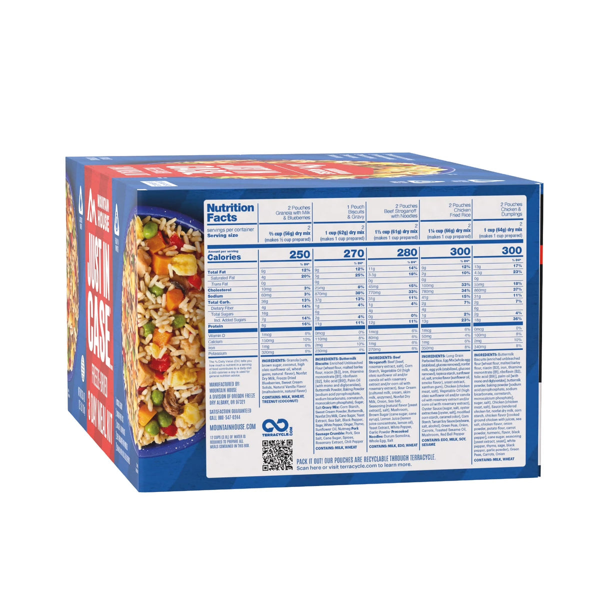 3-Day Emergency Food Supply, Freeze-Dried Survival & Emergency Food, 18 Servings