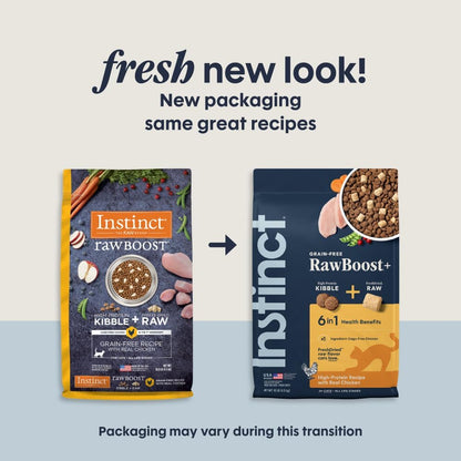 Rawboost, Dry Cat Food + Freeze Dried, Real Chicken, 10 Lb Bag | High-Protein Kibble with Freshdried Raw Bites, Grain-Free, Cage-Free Chicken Recipe, Minimally Processed, Complete Nutrition