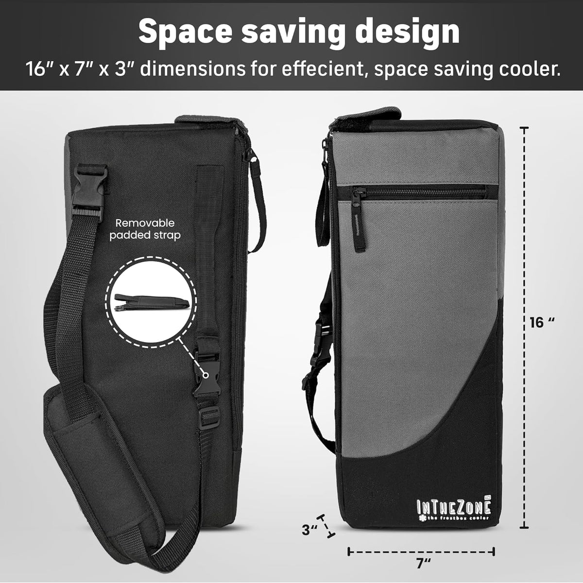 Insulated Slim Golf Bag Cooler with Ice Pack | Discreet Design. Frostbox Holds 6 Cans. Perfect for Golf, Camping, Fishing, Hiking, Beach & Travel. Stays Cold for Hours