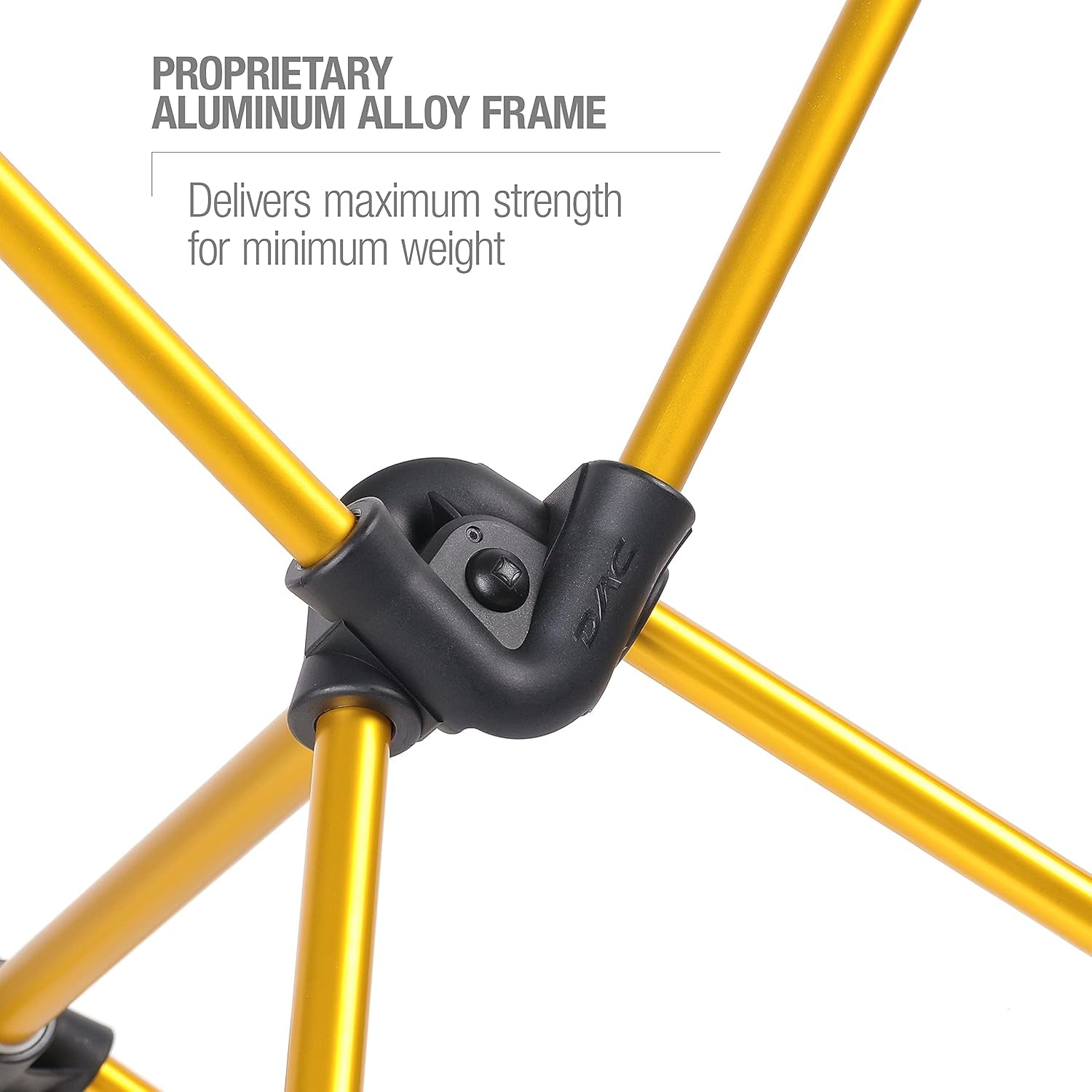 Chair One Original Lightweight, Compact, Collapsible Camping Chair, Black/Golden Yellow