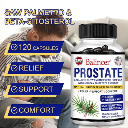 Saw Palmetto Sitosterol Capsules for Men'S Prostate Health, Hair Growth, Men'S Health, Urinary Tract Health, Frequent Urination