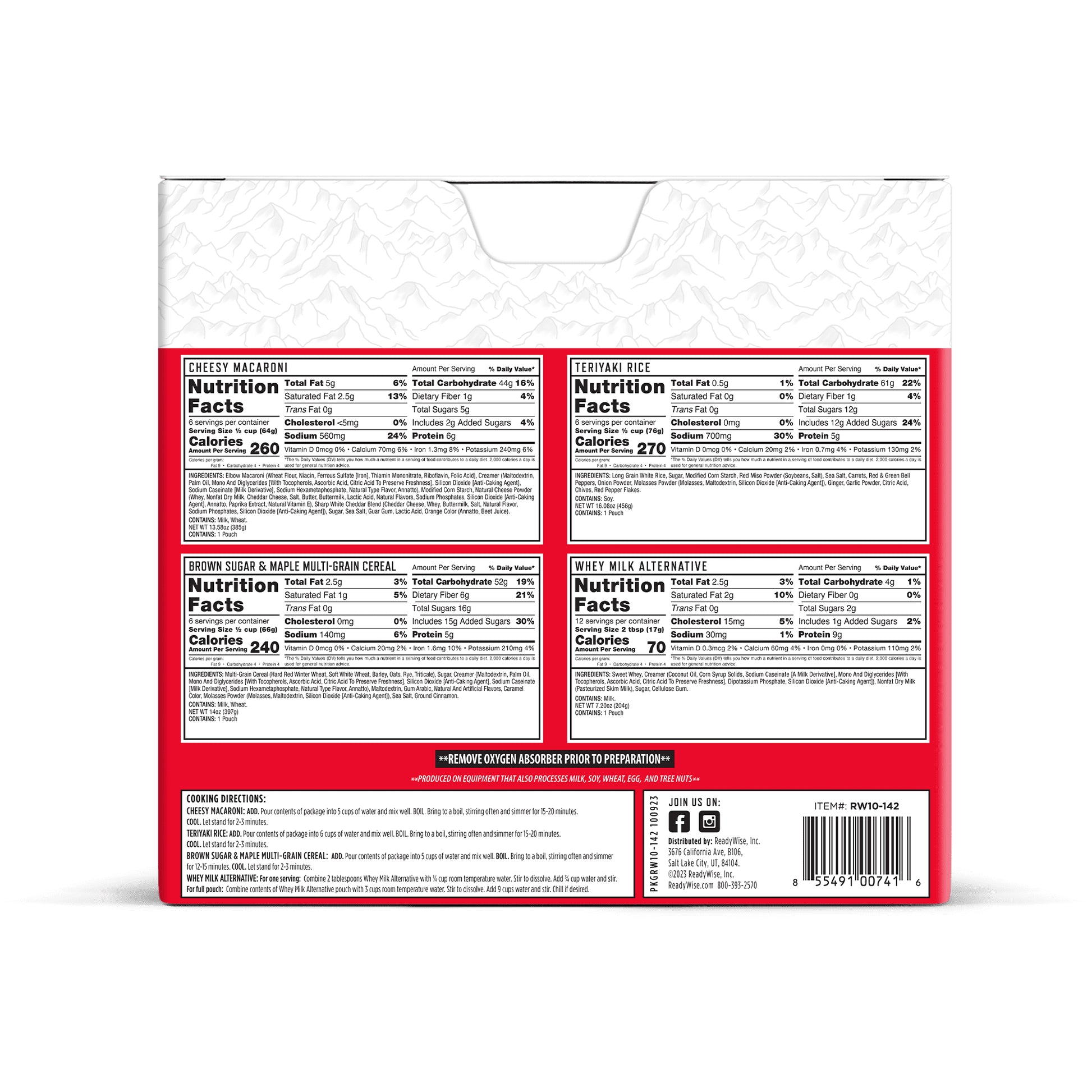 72-Hour Emergency Food Supply Freeze-Dried 30 Servings 25-Year Shelf Life 3 Lbs 2.85 Oz