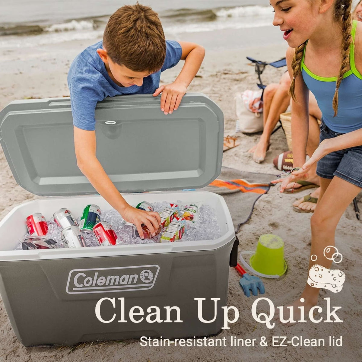 316 Series 70QT Hard Chest Cooler, Silver Ash