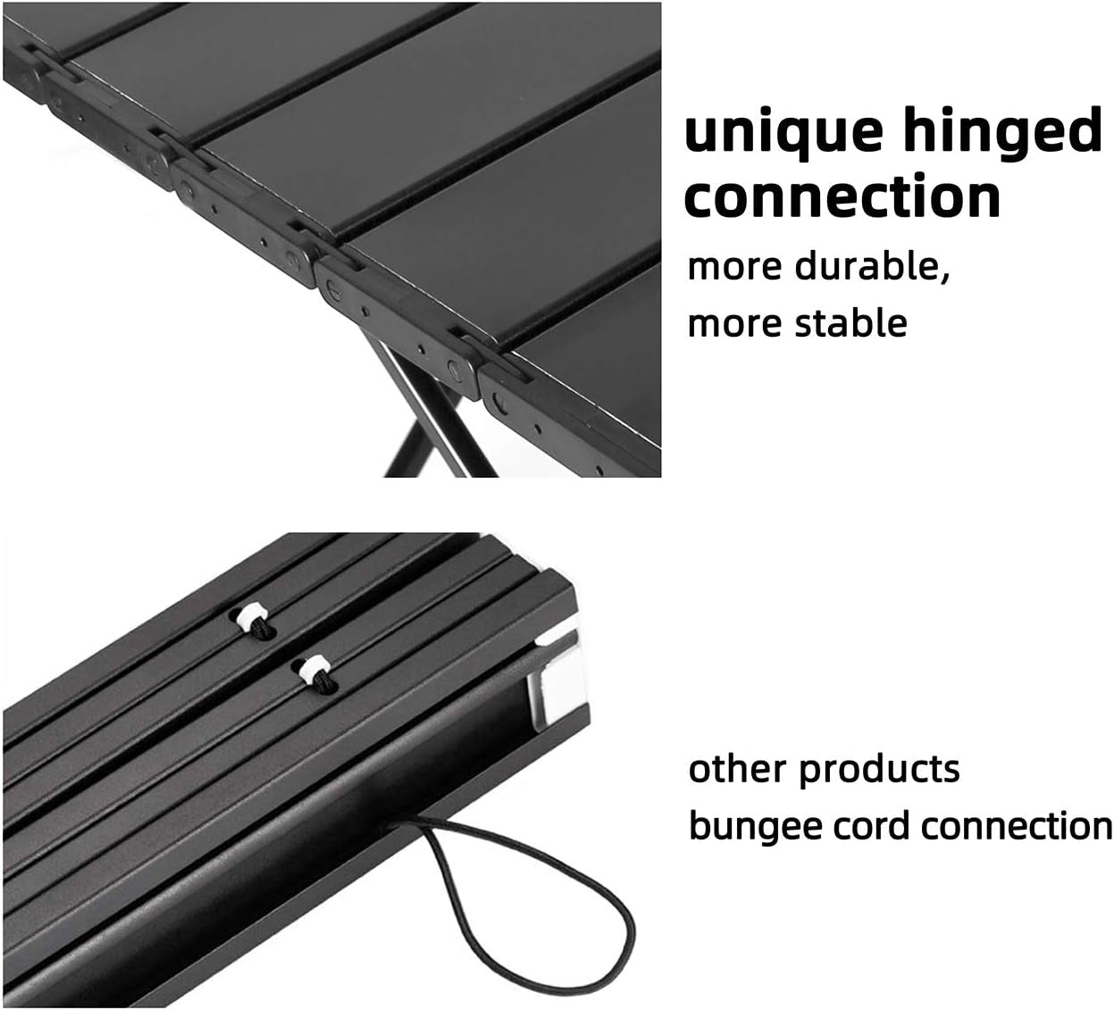 Portable Camping Table Ultralight Aluminum Camp Table Folding Beach Table for Camping Hiking Backpacking Outdoor Picnic, Size M