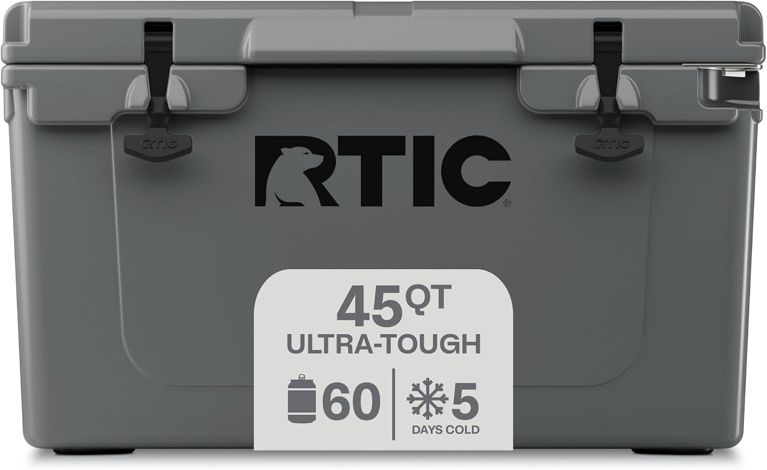 45 QT Ultra-Tough Hard Cooler | Portable Hard Ice Chest Box for Beach, Drinks, Camping, Picnic, Fishing, Boat and Barbecue