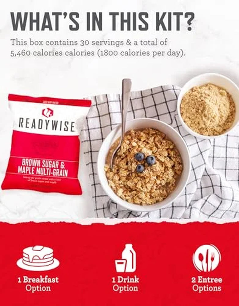72-Hour Emergency Food Supply Freeze-Dried 30 Servings 25-Year Shelf Life 3 Lbs 2.85 Oz