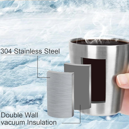3Pcs Stainless Steel304 Cup Outdoor Hiking Gear Stackable Cup Camping Cups Metal Cups Coffee Travel Cup Sets Portable Drink-Ware