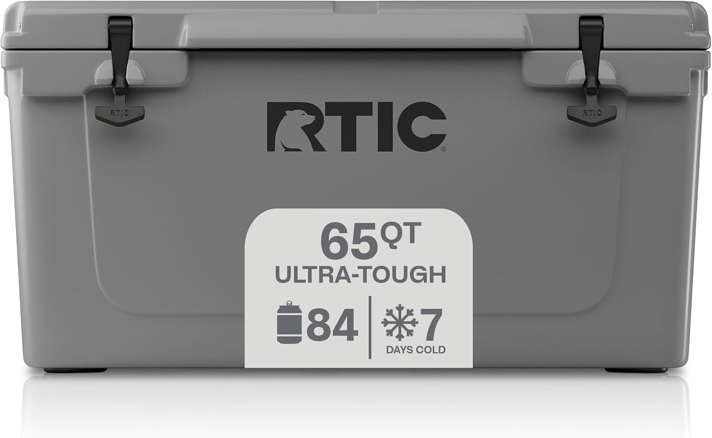 65 QT Ultra-Tough Hard Cooler | Portable Hard Ice Chest Box for Beach, Drinks, Camping, Picnic, Fishing, Boat and Barbecue