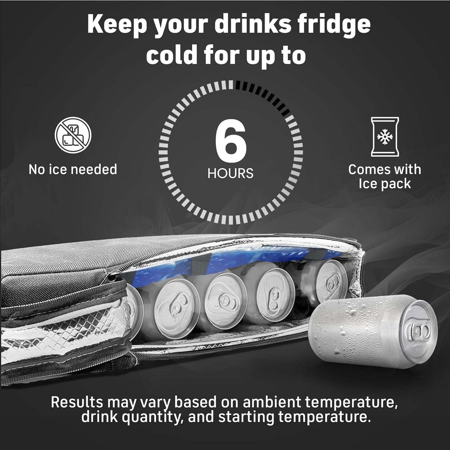 Insulated Slim Golf Bag Cooler with Ice Pack | Discreet Design. Frostbox Holds 6 Cans. Perfect for Golf, Camping, Fishing, Hiking, Beach & Travel. Stays Cold for Hours
