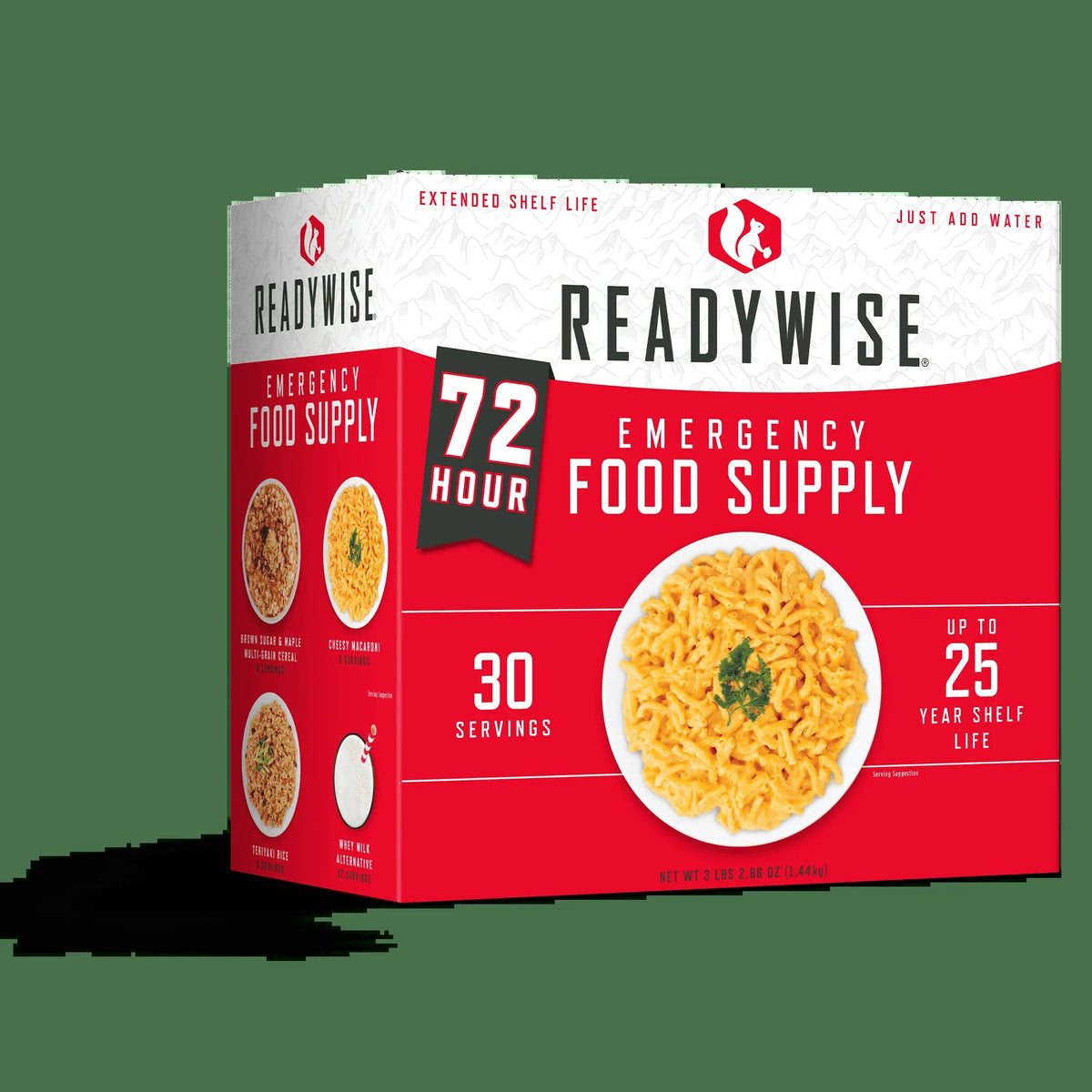 72-Hour Emergency Food Supply Freeze-Dried 30 Servings 25-Year Shelf Life 3 Lbs 2.85 Oz