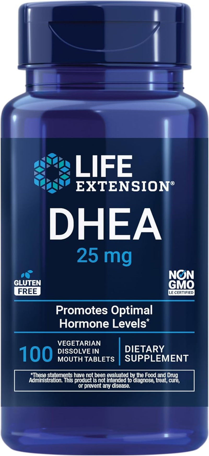 DHEA 25 Mg – Hormone Balance Supplement, Memory, Muscle Health, Bone Health, Men’S Health, Women’S Health, Gluten-Free, Non-Gmo, Vegetarian, 100 Dissolve-In-Mouth Tablets | Dissolve-In-Mouth Tablet for Hormone Balance, Memory, Muscle Mass & Bone Density, Gluten-Free & Non-Gmo
