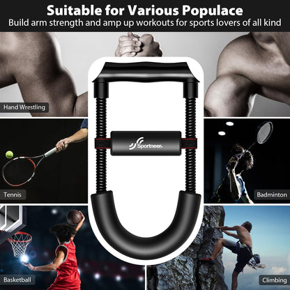 Forearm Strengthener Wrist Exerciser with Adjustable Tension | Improving Strength Forearm Wrist- Hand Developer Arm Grip Workout Strength Trainer Home Gym Workout for Starter and Pro
