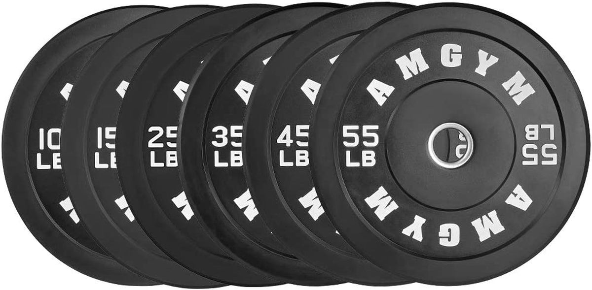140-650Lb 2" Bumper Plate High Bounce Weight Plates Strength Training | 2" High Bounce Bumper Plates Set, Floor-Protective Weight Plates Set, Barbell Weights for Weight Lifting Home Gym