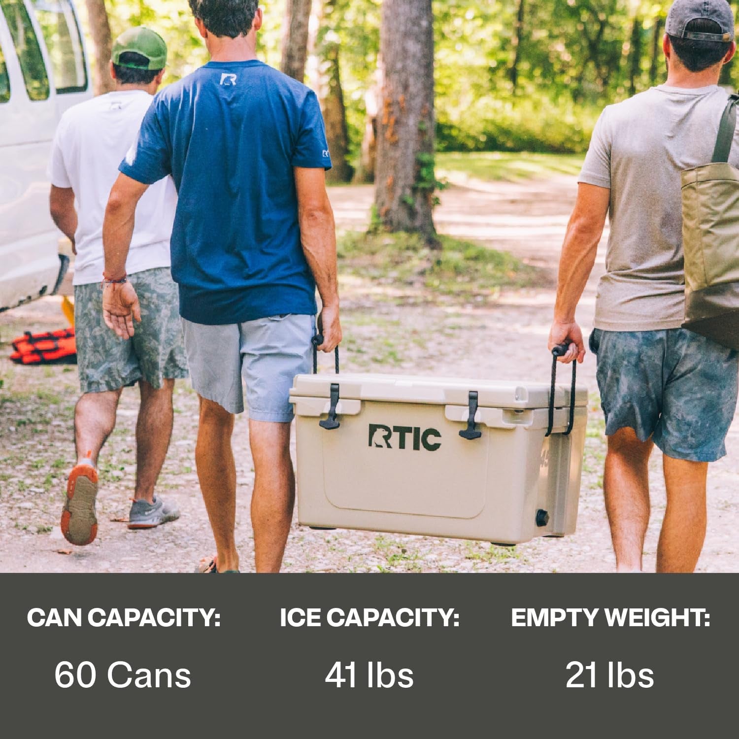 45 QT Ultra-Tough Hard Cooler | Portable Hard Ice Chest Box for Beach, Drinks, Camping, Picnic, Fishing, Boat and Barbecue
