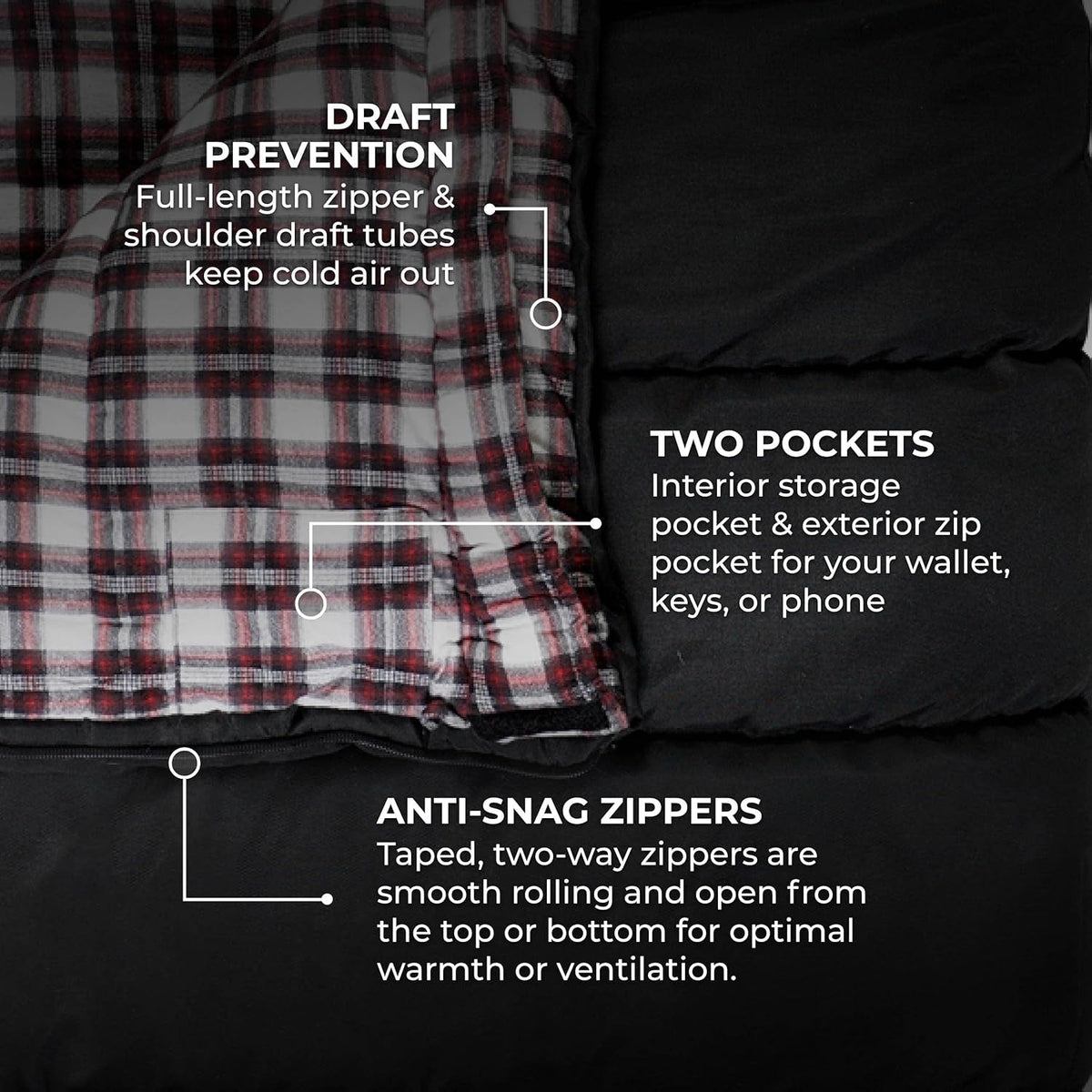 Deer Hunter Sleeping Bag, Warm and Comfortable Camping Sleeping Bag, Teton Tough Canvas Shell for Camping, Hunting, and Cold Weather