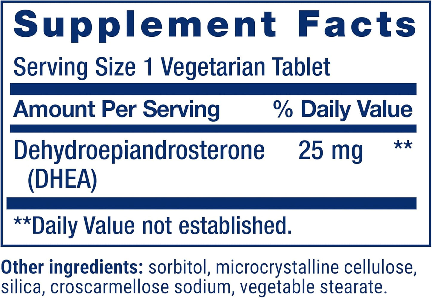 DHEA 25 Mg – Hormone Balance Supplement, Memory, Muscle Health, Bone Health, Men’S Health, Women’S Health, Gluten-Free, Non-Gmo, Vegetarian, 100 Dissolve-In-Mouth Tablets | Dissolve-In-Mouth Tablet for Hormone Balance, Memory, Muscle Mass & Bone Density, Gluten-Free & Non-Gmo